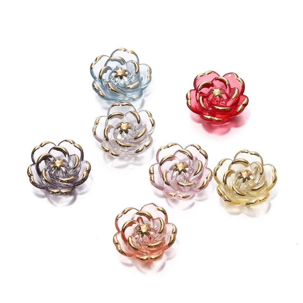 10Pcs Acrylic Flower Beads Hole Charm Gold Plating Flat Bottom Camellia Beads for DIY Jewelry Making Necklace Bracelet Crafts
10Pcs Acrylic Flower Beads Hole Charm Gold Plating Flat Bottom Camellia Beads for DIY Jewelry Making Necklace Bracelet Crafts