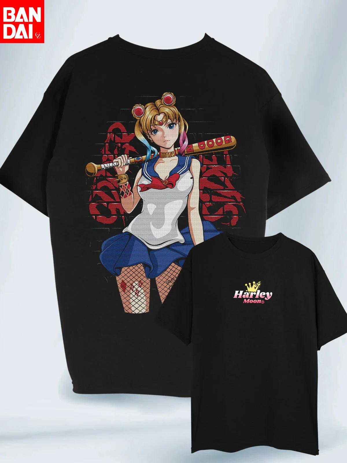 Мужская футболка с принтом кроссовера Harley Moon X Sailor Moon 2026 Лето Черная Оверсайз Футболка Аниме Уличная одежда Харадзюку Свободная Хлопок 4XL
Мужская футболка с принтом кроссовера Harley Moon X Sailor Moon 2026 Лето Черная Оверсайз Футболка Аниме Уличная одежда Харадзюку Свободная Хлопок 4XL