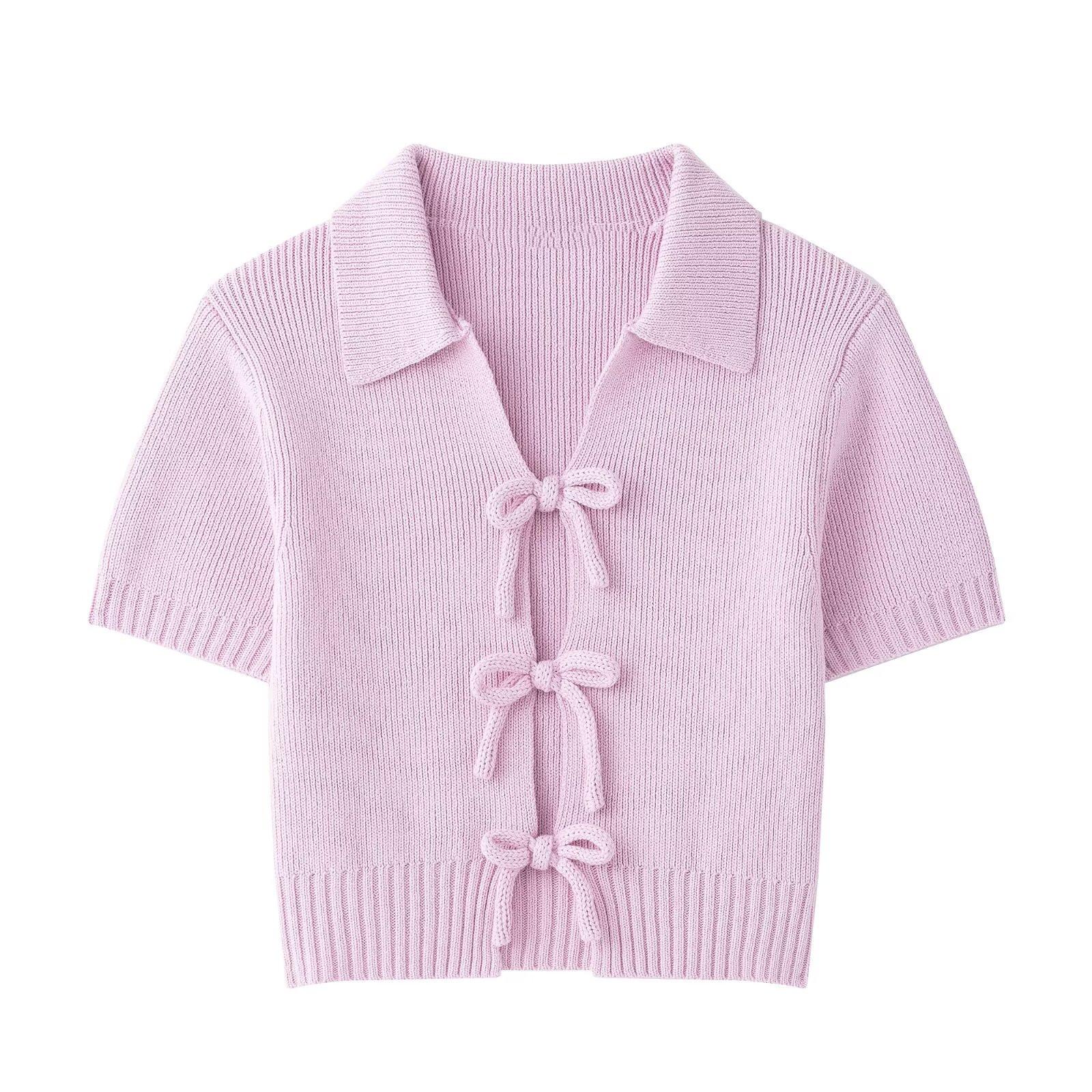 2025 Spring Women s Slim Fit Knit Top with Bow & Turn-Down Collar Small светло-фиолетовый
2025 Spring Women s Slim Fit Knit Top with Bow & Turn-Down Collar Small светло-фиолетовый