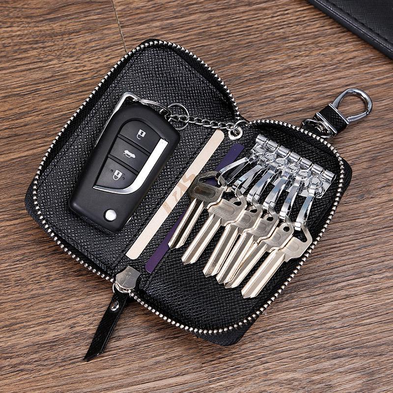 Car key bag door entry card key leather case zipper car door key protective case коричневий
Car key bag door entry card key leather case zipper car door key protective case коричневий
