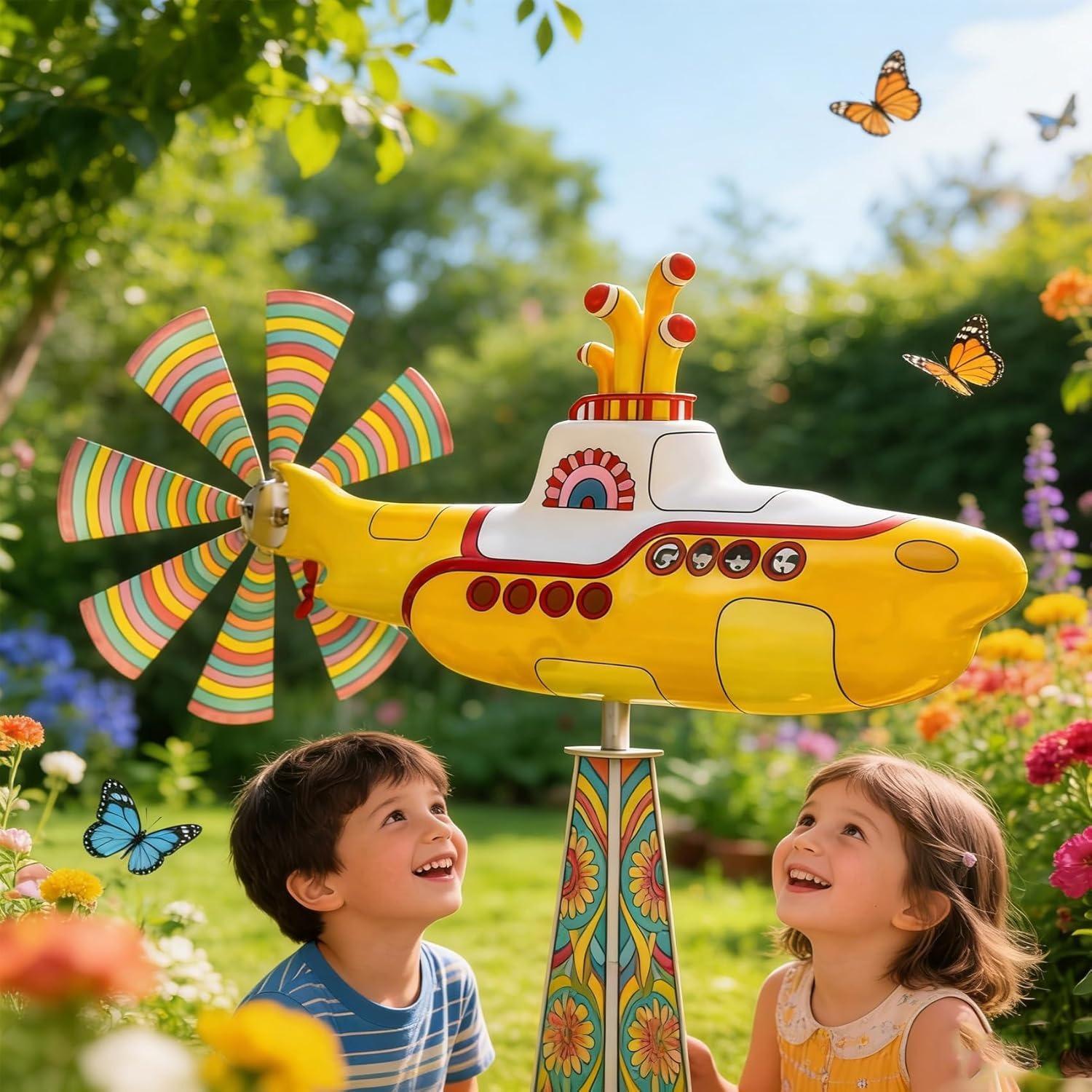 Yellow Submarine Wind Spinner, Submarine Wind Spinner Outdoor Garden Decor, Rotating Submarines Yard Spinners with Spin Blades жёлтый
Yellow Submarine Wind Spinner, Submarine Wind Spinner Outdoor Garden Decor, Rotating Submarines Yard Spinners with Spin Blades жёлтый