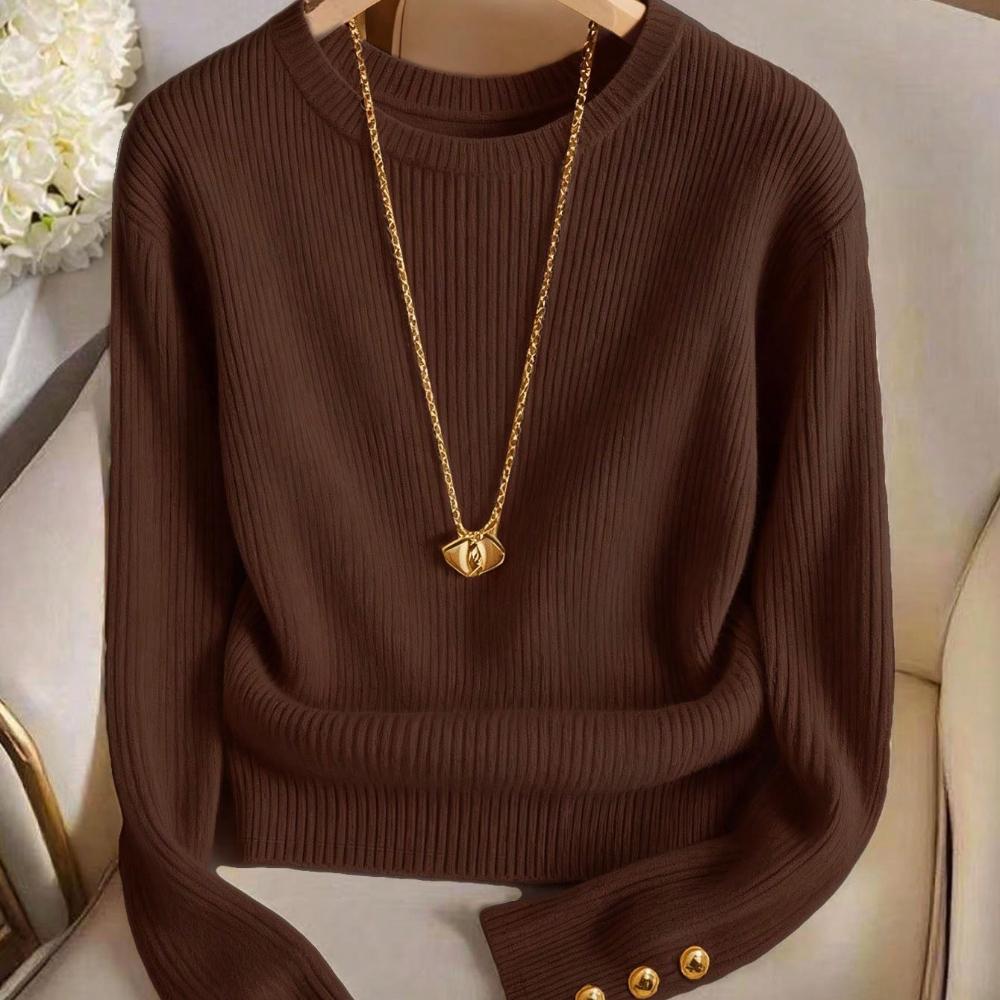 New Cross border European and American Knitted Long Sleeve T-shirt XL
New Cross border European and American Knitted Long Sleeve T-shirt XL