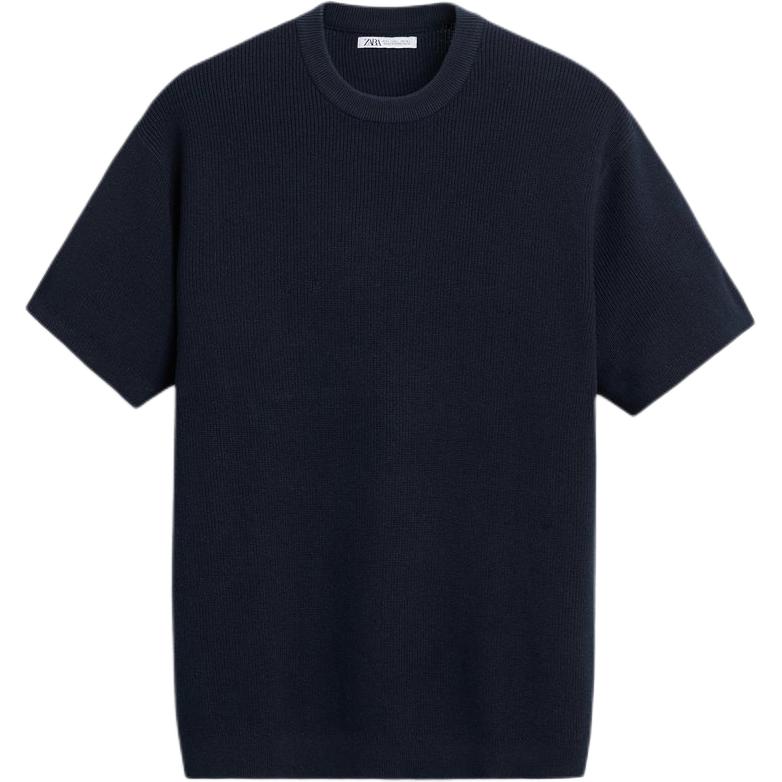 Zara Solid Color Round Neck Simple Pullover Short Sleeve Knit Top Men tops Blue 2621400-401 M
Zara Solid Color Round Neck Simple Pullover Short Sleeve Knit Top Men tops Blue 2621400-401 M