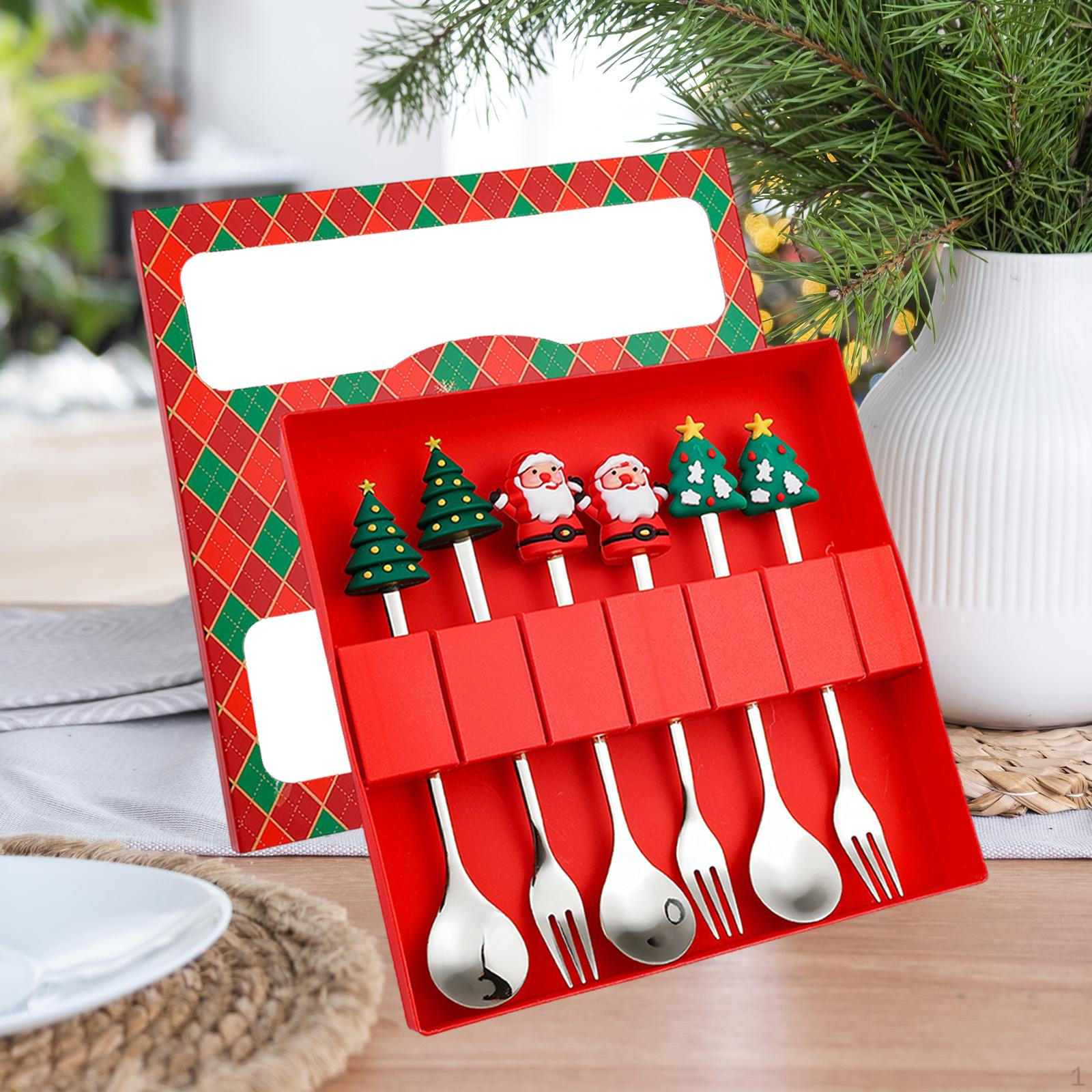 Рождественский набор столовых приборов из 6 предметов: ложки и вилки для праздников, напитков и десертов
Рождественский набор столовых приборов из 6 предметов: ложки и вилки для праздников, напитков и десертов