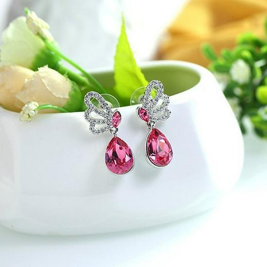 Crystal Round Dangle Earrings - Korean & European Style Fashion Accessories рожевий червоний колір
Crystal Round Dangle Earrings - Korean & European Style Fashion Accessories рожевий червоний колір