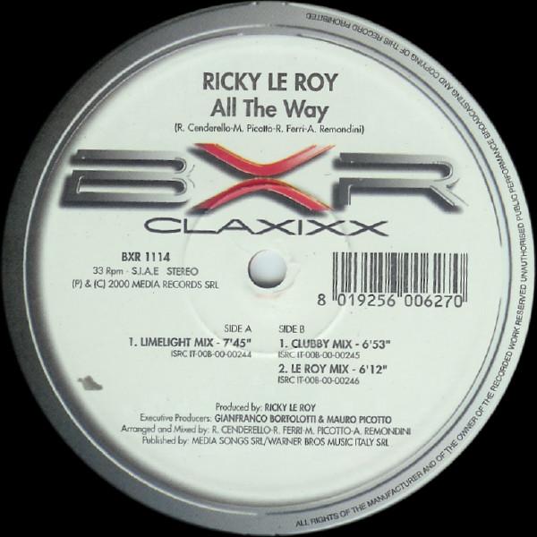 12inch Record RICKY LE ROY - All The Way BXR1114 BXR 2000 Italy Dance & Electronica Used
12inch Record RICKY LE ROY - All The Way BXR1114 BXR 2000 Italy Dance & Electronica Used