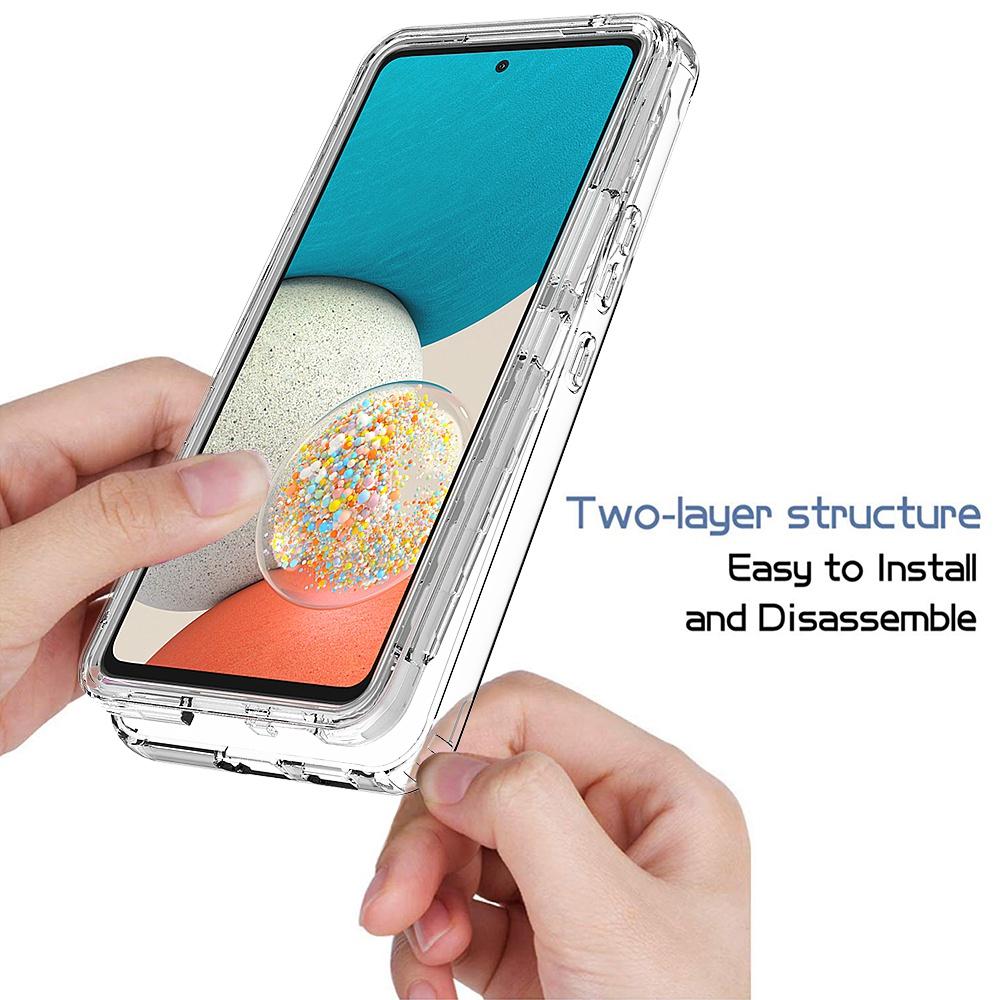 3-in-1 PC+TPU Hybrid Case for Samsung Galaxy A53 5G,Gradient Well-protected Shockproof Mobile Phone Cover with PET Screen Protector Transparent
3-in-1 PC+TPU Hybrid Case for Samsung Galaxy A53 5G,Gradient Well-protected Shockproof Mobile Phone Cover with PET Screen Protector Transparent