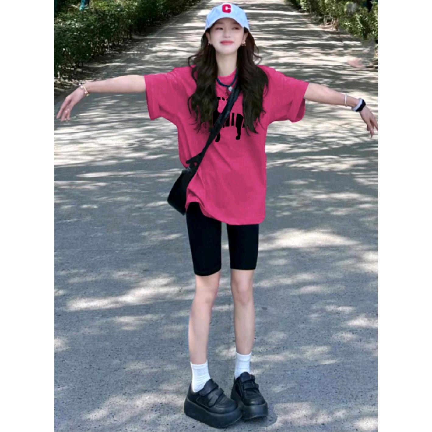 2025 summer new raspberry color medium and long short-sleeved t-shirt women s loose butt cover large size cotton half-sleeved top S
2025 summer new raspberry color medium and long short-sleeved t-shirt women s loose butt cover large size cotton half-sleeved top S