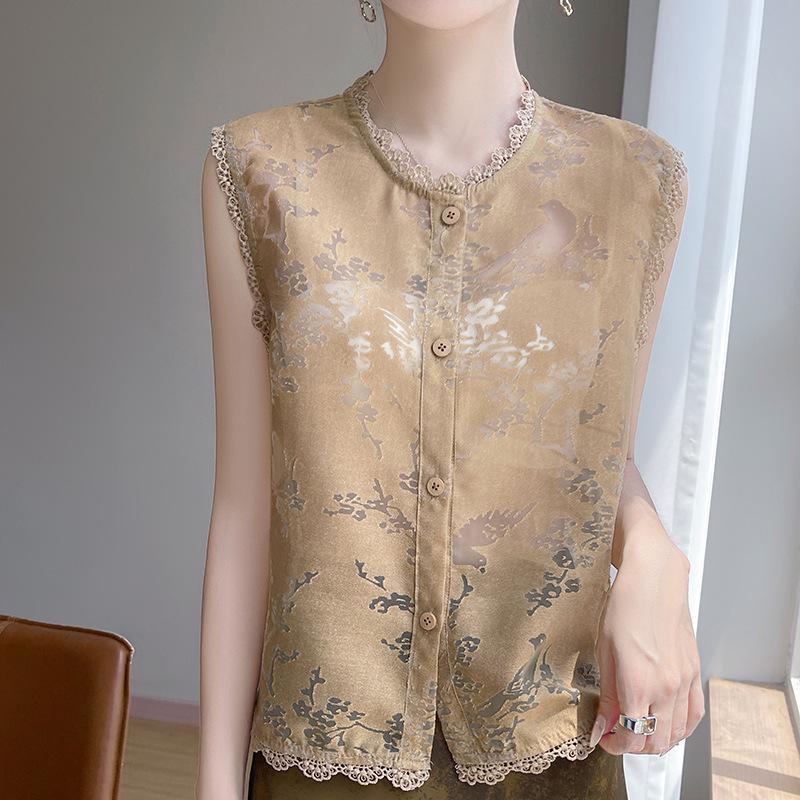 Women s Cool & Breathable Lace Tank Top - Sleeveless Knit Vest Cardigan with Micro-Sheer Fabric, Round Neck, Age-Reducing Design XXXL шампанского
Women s Cool & Breathable Lace Tank Top - Sleeveless Knit Vest Cardigan with Micro-Sheer Fabric, Round Neck, Age-Reducing Design XXXL шампанского