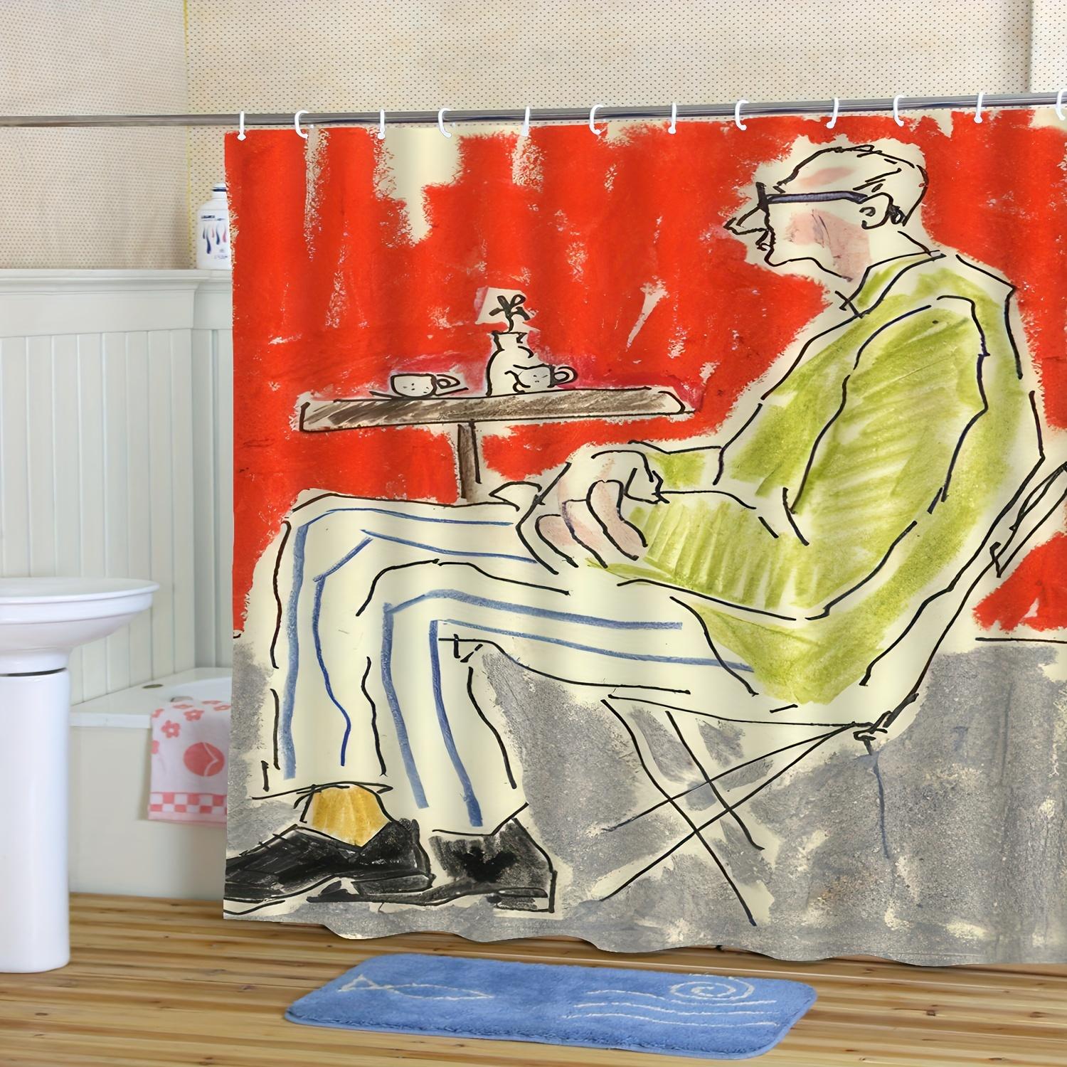 1Pc Modern Art-Inspired Shower Curtain, Vibrant Digital Print, Green & Red Tones, High-Quality Polyester, All-Season Bath Decor W60H190(CM)-1 Pcs
1Pc Modern Art-Inspired Shower Curtain, Vibrant Digital Print, Green & Red Tones, High-Quality Polyester, All-Season Bath Decor W60H190(CM)-1 Pcs