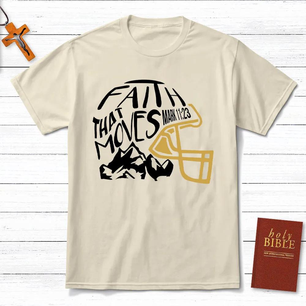 Faith That Moves Mountain TShirt Mens and Womens Short Sleeve Cotton Tees Retro HipHop Tops Summer Blouse Men Clothing S
Faith That Moves Mountain TShirt Mens and Womens Short Sleeve Cotton Tees Retro HipHop Tops Summer Blouse Men Clothing S