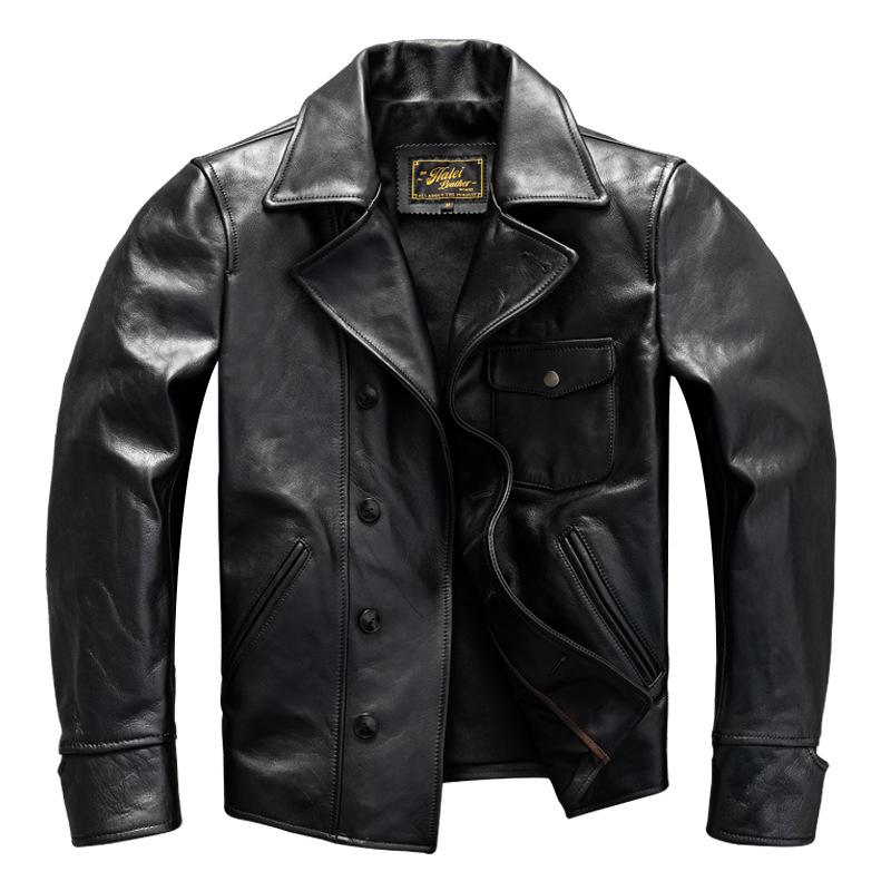 Классическая мужская готовая короткая мотоциклетная куртка из телячьей кожи с верхним слоем M
Классическая мужская готовая короткая мотоциклетная куртка из телячьей кожи с верхним слоем M