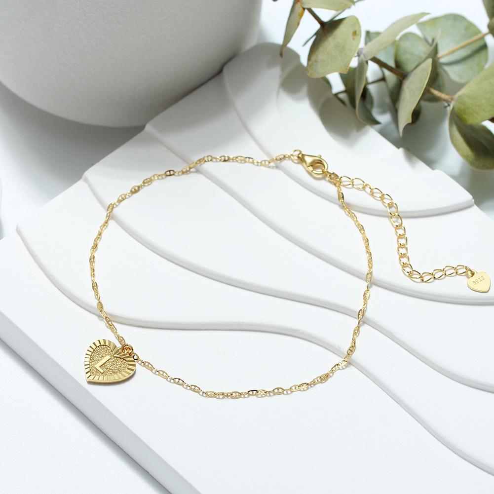 Ювелирные изделия S925 стерлингового серебра браслет на ногу 4A цирконий Love Leg регулируемый 925