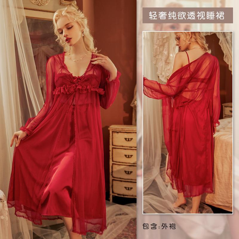 Sexy long dress pajamas women s French light luxury back pajamas pure desire can be worn outside women s clothing suit autumn loungewear One size fits all
Sexy long dress pajamas women s French light luxury back pajamas pure desire can be worn outside women s clothing suit autumn loungewear One size fits all