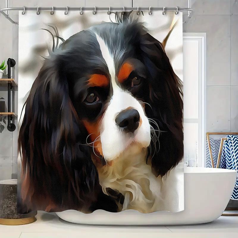 Artistic Pet Portrait Shower Curtain Printed Fabric Waterproof Home Decor Bathroom Hanging Shower Panel Size: 72X84 Color: Black W60H190(CM)-1 Pcs
Artistic Pet Portrait Shower Curtain Printed Fabric Waterproof Home Decor Bathroom Hanging Shower Panel Size: 72X84 Color: Black W60H190(CM)-1 Pcs