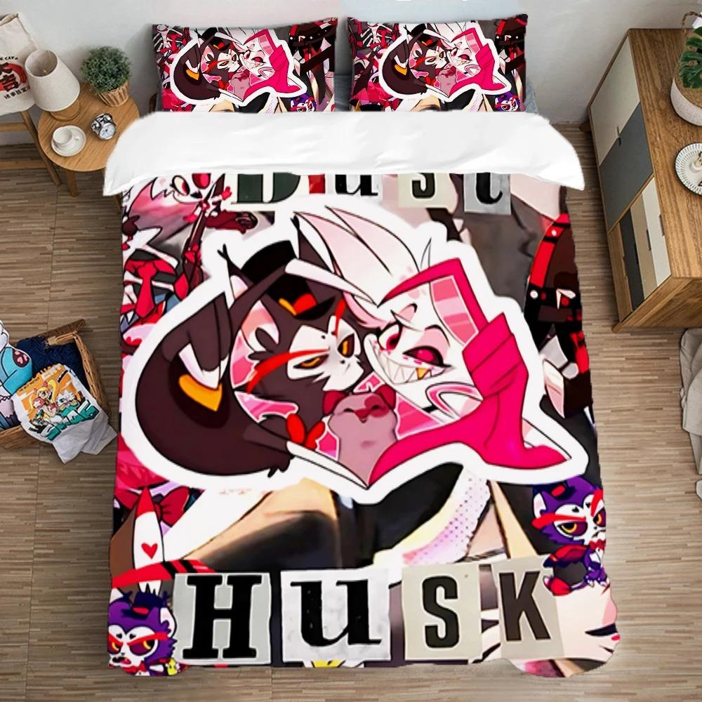 Queen Bed Comforter Sets Art Quilt Cover Set H-Hazbin Hotels Bedding Set Double Size Duvet Covers Pillowcase Fashion Linen Home 70x133cm 3pcs
Queen Bed Comforter Sets Art Quilt Cover Set H-Hazbin Hotels Bedding Set Double Size Duvet Covers Pillowcase Fashion Linen Home 70x133cm 3pcs