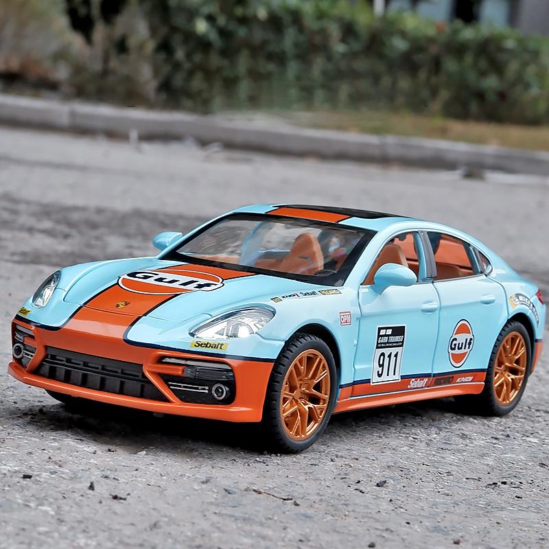 1:24 Panamera GULF Superca Alloy Car Игрушечный автомобиль Металлическая коллекция Модель автомобиля Звуковые и световые игрушки для детей 
1:24 Panamera GULF Superca Alloy Car Игрушечный автомобиль Металлическая коллекция Модель автомобиля Звуковые и световые игрушки для детей
