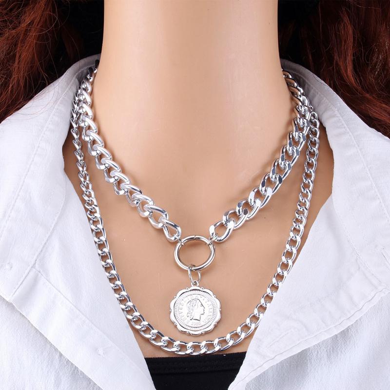 Vintage Multi Layered Gold Color Portrait Chain Chokers Necklace for Women Fashion Coin Thick Chain Pendant Necklace Zircon медный
Vintage Multi Layered Gold Color Portrait Chain Chokers Necklace for Women Fashion Coin Thick Chain Pendant Necklace Zircon медный