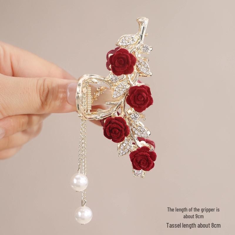 Червона троянда кліпса-краб: Елегантна шпилька для волосся високого класу 2025 для жінок, весільний аксесуар, натхненний старовиною
Червона троянда кліпса-краб: Елегантна шпилька для волосся високого класу 2025 для жінок, весільний аксесуар, натхненний старовиною