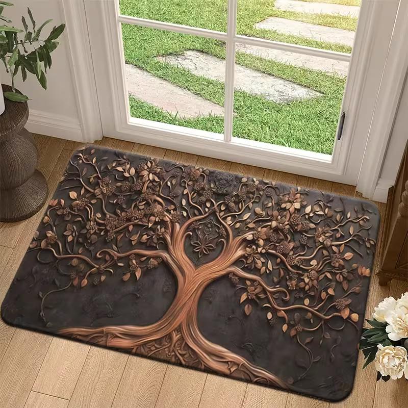 A Tree of Life Door Machine Washable Polyester Carpet Retro Home Decoration Suitable for Bedroom, Living Room Entrance Carpet 30x50cm
A Tree of Life Door Machine Washable Polyester Carpet Retro Home Decoration Suitable for Bedroom, Living Room Entrance Carpet 30x50cm