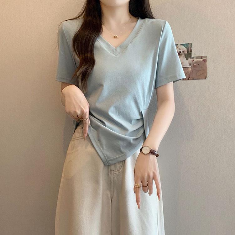 Plus Size Women s Irregular Casual Short Sleeve White T-shirt - Chic & Slimming Summer Top L синій
Plus Size Women s Irregular Casual Short Sleeve White T-shirt - Chic & Slimming Summer Top L синій