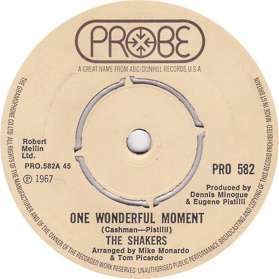 7inch Record SHAKERS - One Wonderful Moment / Love, Love, PRO582 Probe 1973 UK Soul/Funk Used
7inch Record SHAKERS - One Wonderful Moment / Love, Love, PRO582 Probe 1973 UK Soul/Funk Used