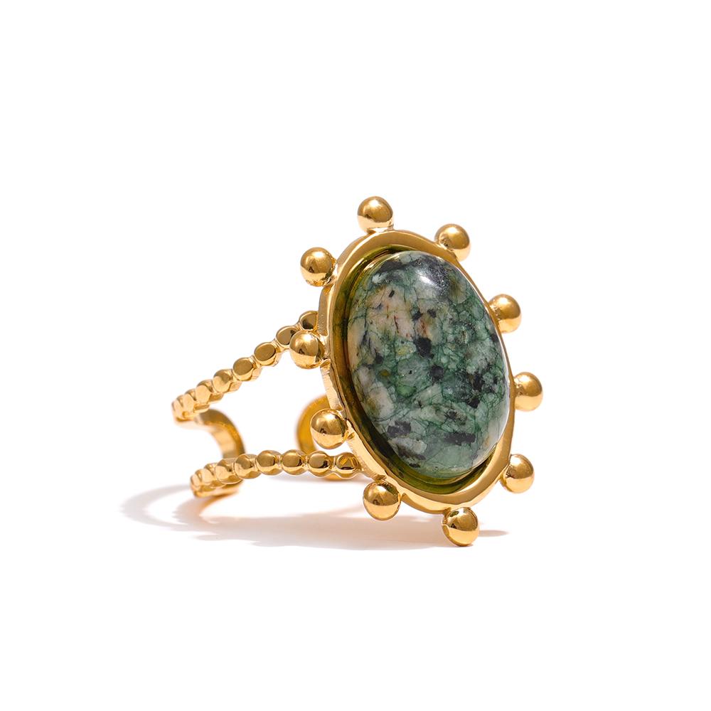 Yhpup Stainless Steel Green African Turquoise Stone Ring for Women Fashion Ring Waterproof Jewelry Bijoux Femme Party Gift resizable
Yhpup Stainless Steel Green African Turquoise Stone Ring for Women Fashion Ring Waterproof Jewelry Bijoux Femme Party Gift resizable