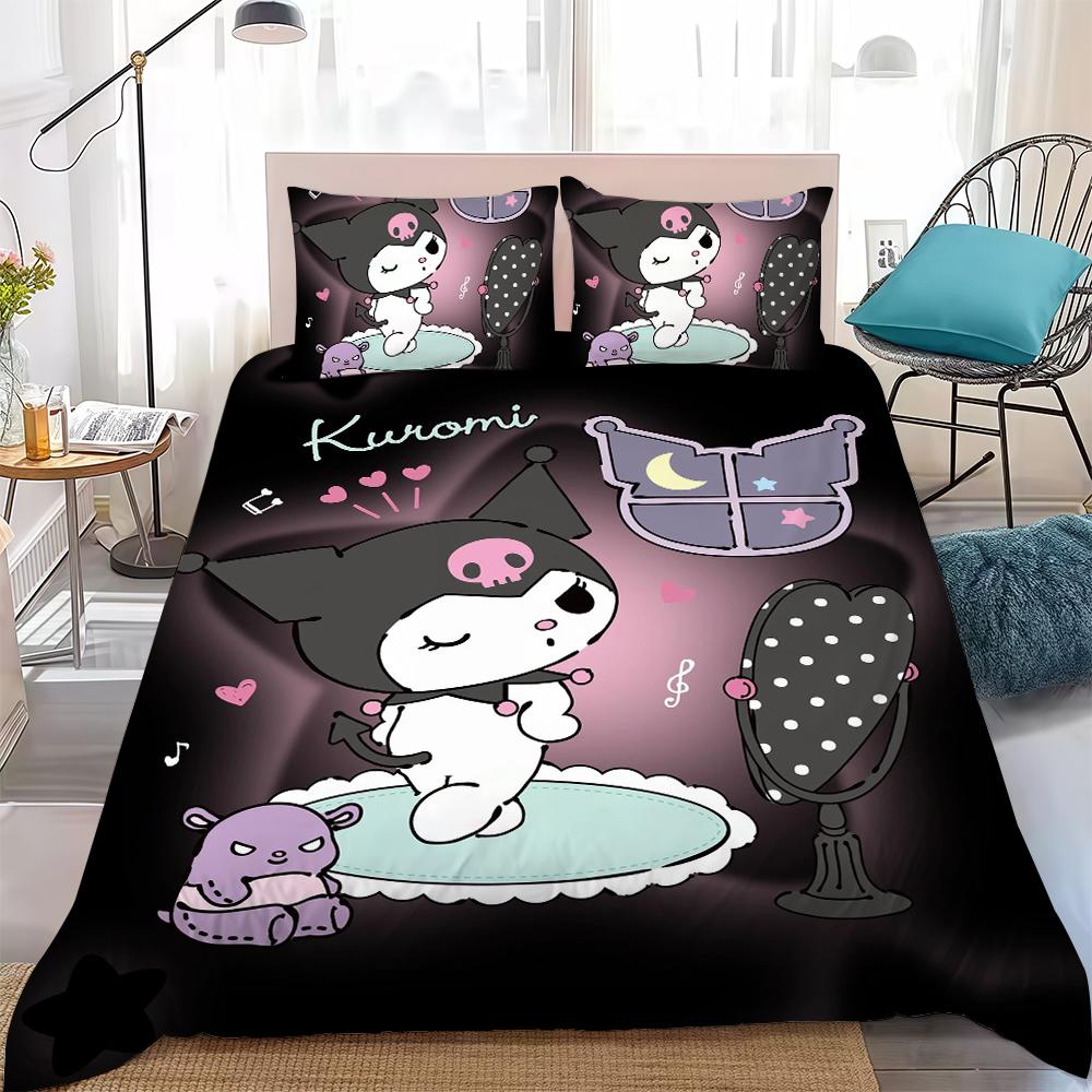 Cute K-Kuromi Duvet Cover Set Home Style Bedding Soft Laundry Cotton Bed 3 Piece Set Student Dormitory Gift 135x200cm
Cute K-Kuromi Duvet Cover Set Home Style Bedding Soft Laundry Cotton Bed 3 Piece Set Student Dormitory Gift 135x200cm