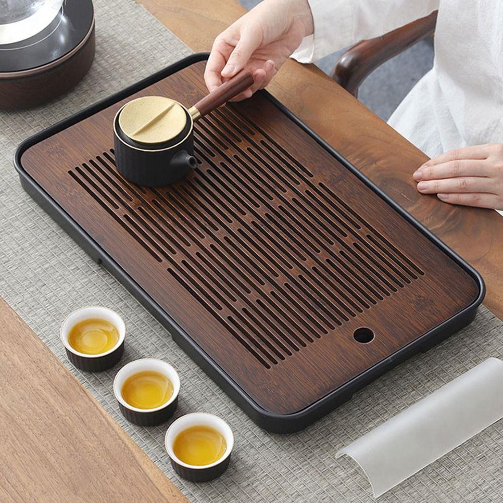 Quick Drainage Bamboo Tea Tray with Drain Dual Purpose Gongfu Tea Set Table Home Style 5
Quick Drainage Bamboo Tea Tray with Drain Dual Purpose Gongfu Tea Set Table Home Style 5