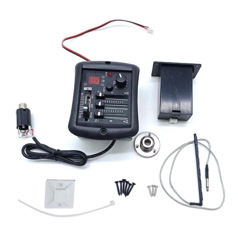 3 Band Preamp Equalizer Tuner Piezo Pick-up Acoustic Guitar Pickups Piezo Pickup for Acoustic Guitars 1
3 Band Preamp Equalizer Tuner Piezo Pick-up Acoustic Guitar Pickups Piezo Pickup for Acoustic Guitars 1