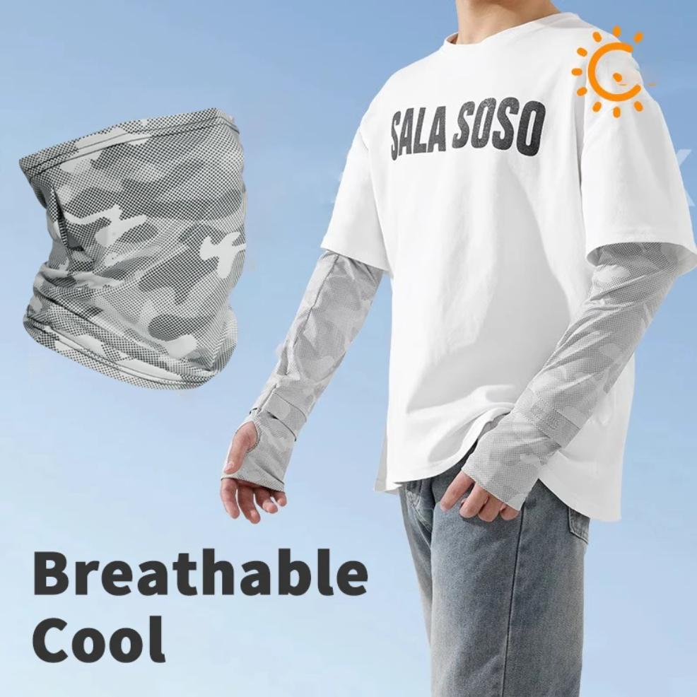 1Set Ice Silk Mask Arm Cover Breathable Quick Dry Sunscreen Fishing Cycling Arm Cover Sweat Absorb Anti-UV Hiking Face Bandana
1Set Ice Silk Mask Arm Cover Breathable Quick Dry Sunscreen Fishing Cycling Arm Cover Sweat Absorb Anti-UV Hiking Face Bandana