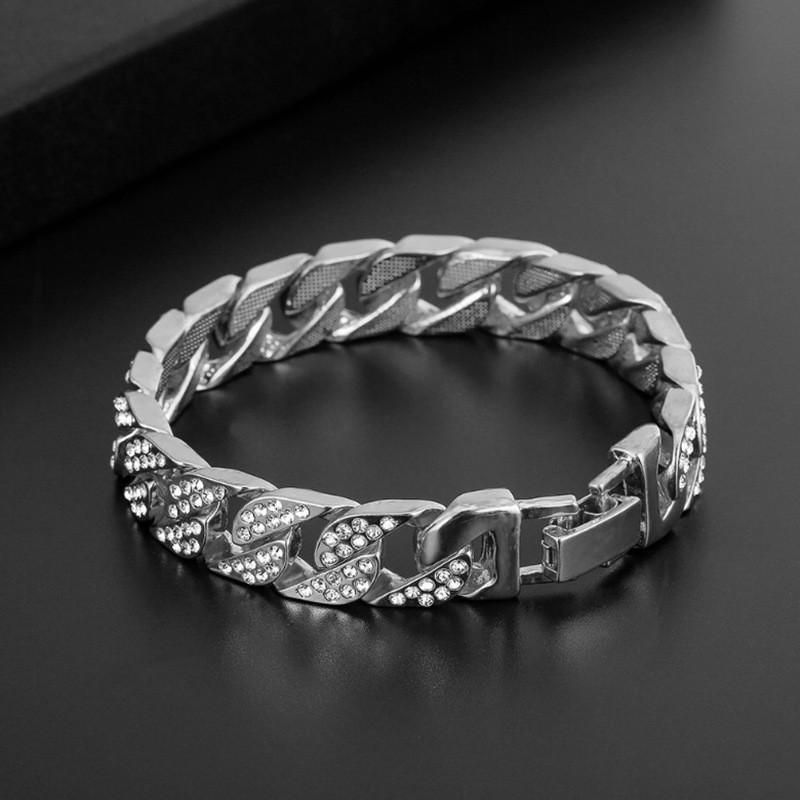 мода: Цепь кубинского плетения, усыпанная бриллиантами, преувеличенный хип-хоп браслет, аксессуар для пожеланий серебряный
мода: Цепь кубинского плетения, усыпанная бриллиантами, преувеличенный хип-хоп браслет, аксессуар для пожеланий серебряный