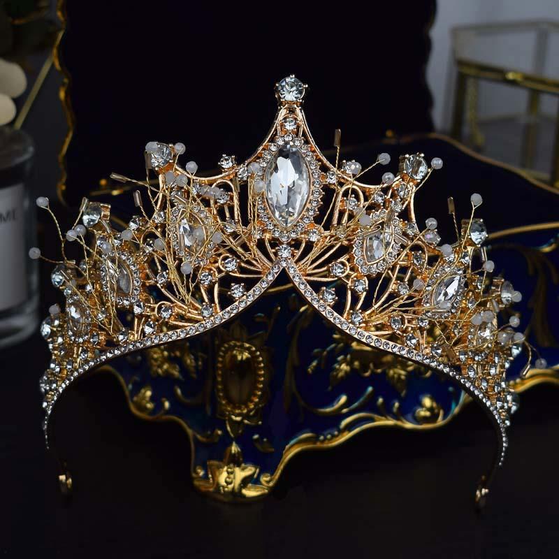 European and American Grand Crown Crystal Handcrafted Hair Accessory Queen s Crown Bride s Wedding Dress Accessory Champion Award Crown
European and American Grand Crown Crystal Handcrafted Hair Accessory Queen s Crown Bride s Wedding Dress Accessory Champion Award Crown