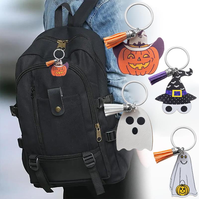 Halloween Pu Leather Keychain, Bat, Pumpkin Head, Witch Tassel Pendant, Fun And Spooky Bag Accessories, Halloween Themed Charms
Halloween Pu Leather Keychain, Bat, Pumpkin Head, Witch Tassel Pendant, Fun And Spooky Bag Accessories, Halloween Themed Charms