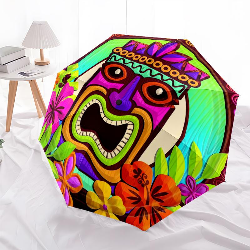 1 PC Automatic Folding Umbrella - Tiki Pattern, Portable & Foldable Design with 8 Ribs, Christmas Birthday Gifts
1 PC Automatic Folding Umbrella - Tiki Pattern, Portable & Foldable Design with 8 Ribs, Christmas Birthday Gifts