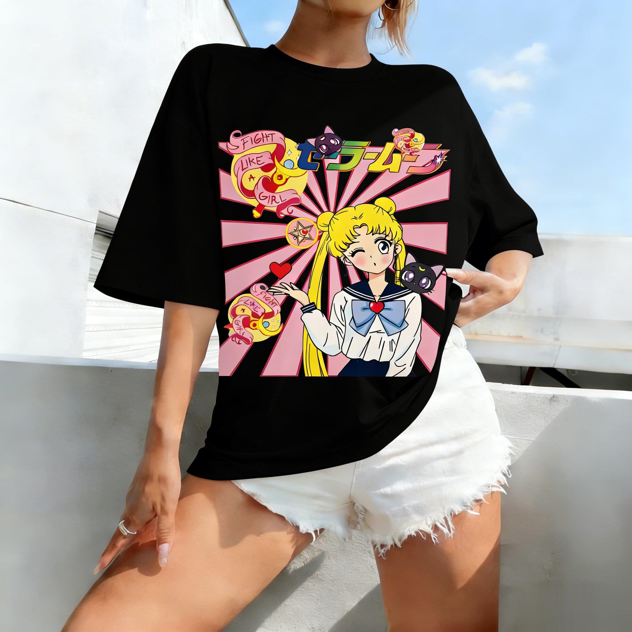 Unisex Sailor Moon Graphic Tee Anime T Shirt Women Unisex Short Sleeve Vintage Oversized Casual Summer Tops Streetwear Y2k Clothes 4XL
Unisex Sailor Moon Graphic Tee Anime T Shirt Women Unisex Short Sleeve Vintage Oversized Casual Summer Tops Streetwear Y2k Clothes 4XL