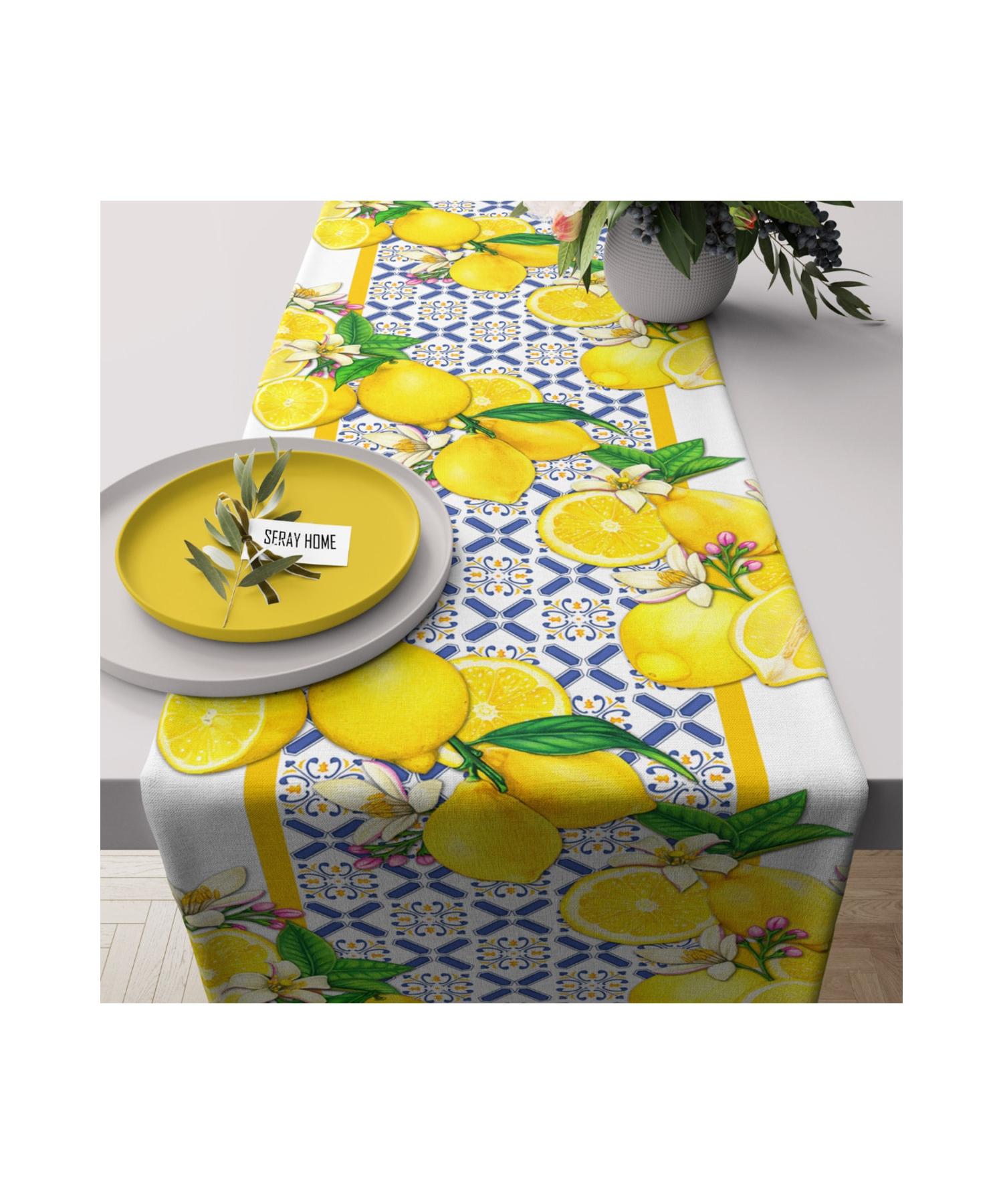 Цветочный лимонно-синий бегун 43x145 см
Цветочный лимонно-синий бегун 43x145 см