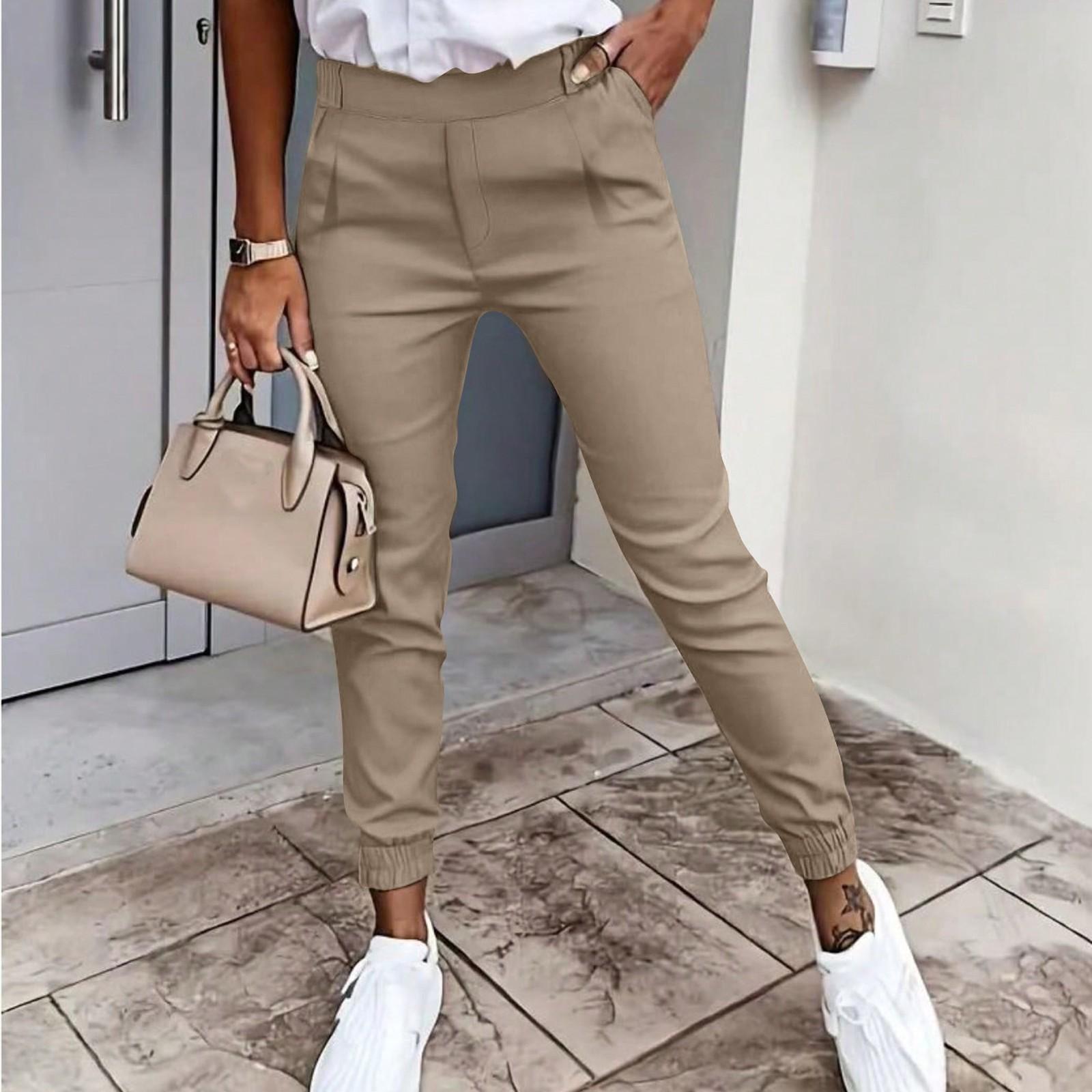 Жіночі Модні та Повсякденні Однотонні Штани-Морква з Кишенями та Довгі Штани XL хакі
Жіночі Модні та Повсякденні Однотонні Штани-Морква з Кишенями та Довгі Штани XL хакі