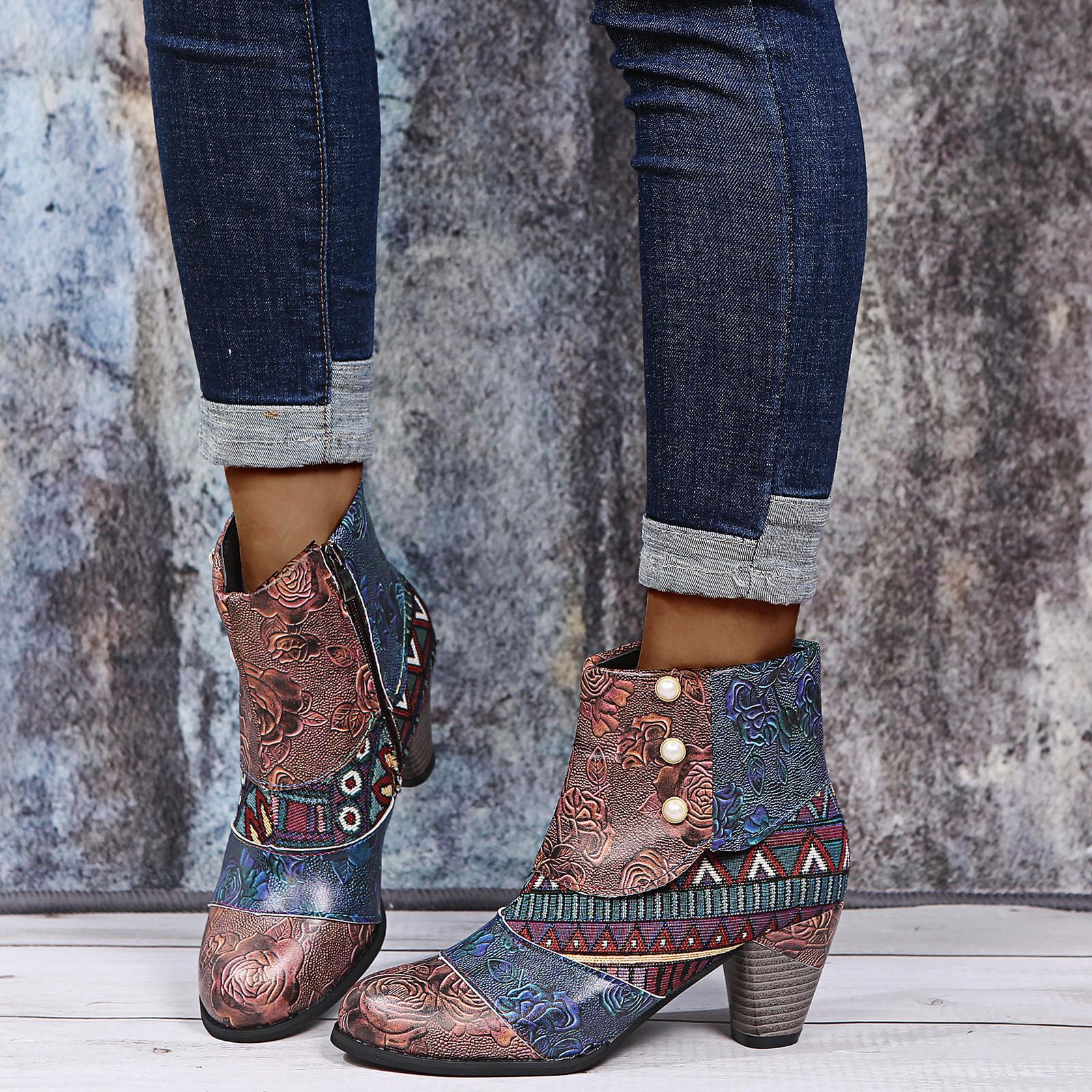 Сапоги Женская обувь Короткие сапоги с принтом Зимние и осенние ботинки коричневый
Сапоги Женская обувь Короткие сапоги с принтом Зимние и осенние ботинки коричневый