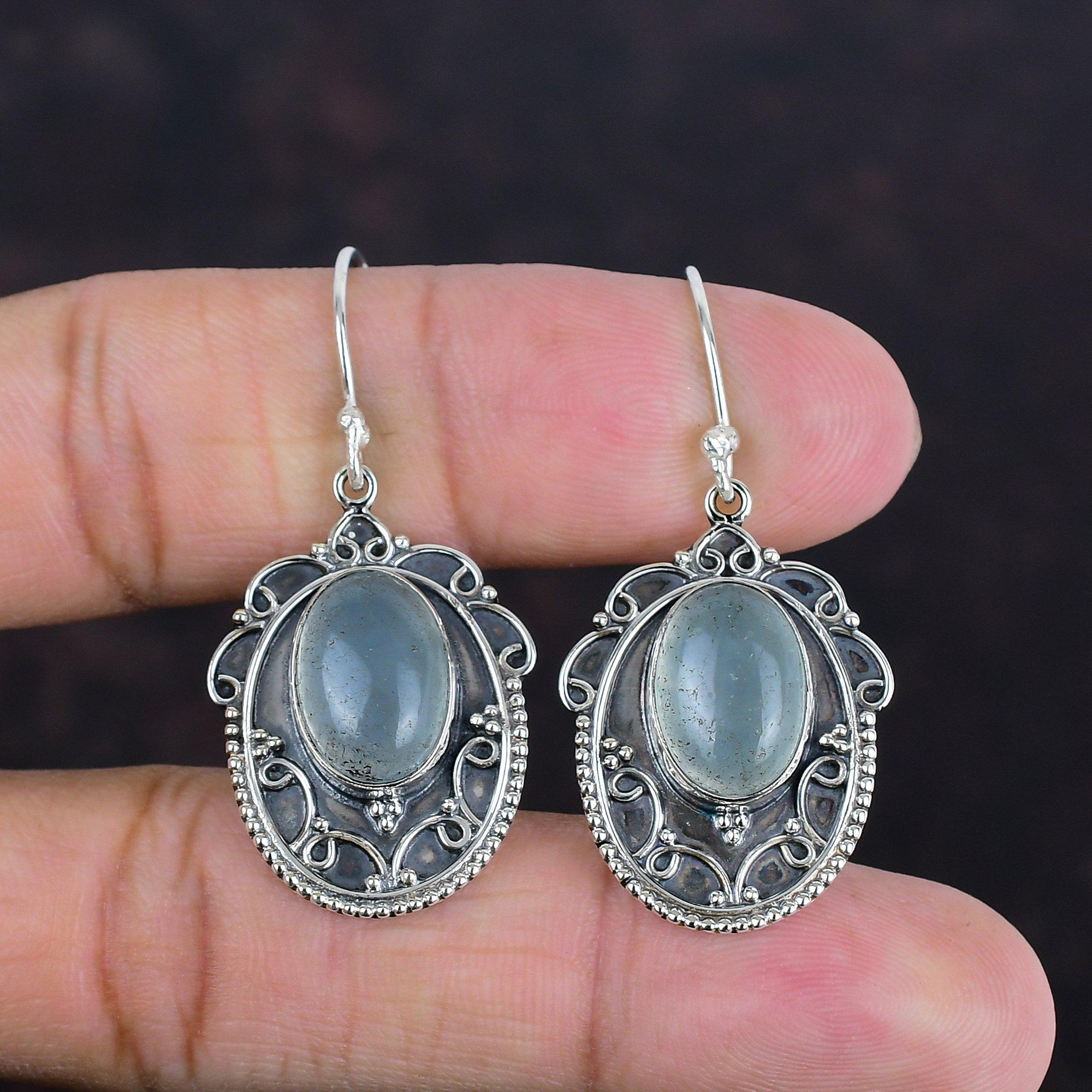 Aquamarine Earring Genuine Gemstone Earring 925 Sterling Silver Earring Handmade Amazing Jewelry Very Pretty Vintage Earring Gifts For Women
Aquamarine Earring Genuine Gemstone Earring 925 Sterling Silver Earring Handmade Amazing Jewelry Very Pretty Vintage Earring Gifts For Women