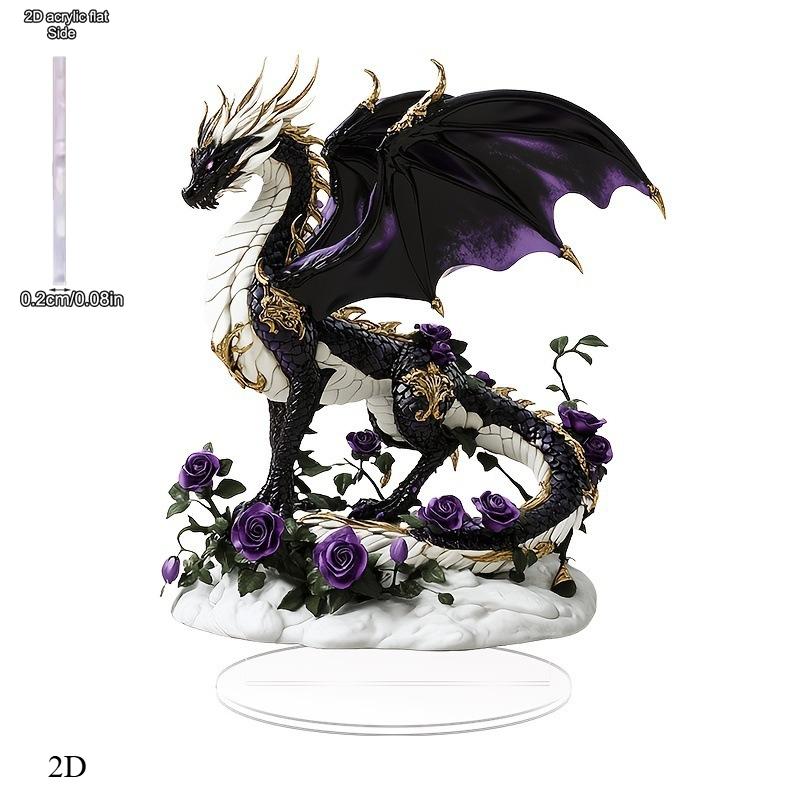2D Плоска Акрилова Троянда Чорно-Золотий Дракон Декорація, Для Приміщень та Вулиці - Не Потребує Батарейок/Електрики, Безкоштовна Денна Декорація, 20*16cm
2D Плоска Акрилова Троянда Чорно-Золотий Дракон Декорація, Для Приміщень та Вулиці - Не Потребує Батарейок/Електрики, Безкоштовна Денна Декорація, 20*16cm