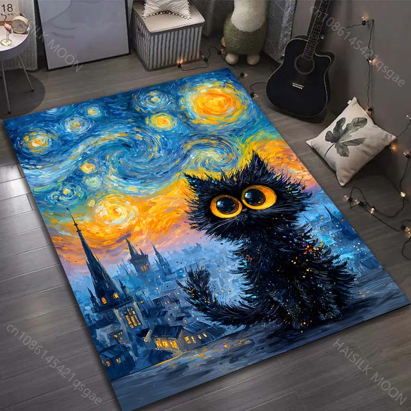 1PC Cat and Starry City Carpet for Living Room Bedroom Sofa Home Decor Rus Non-slip Floor Mat Luxury Gift 40cm x 60cm
1PC Cat and Starry City Carpet for Living Room Bedroom Sofa Home Decor Rus Non-slip Floor Mat Luxury Gift 40cm x 60cm