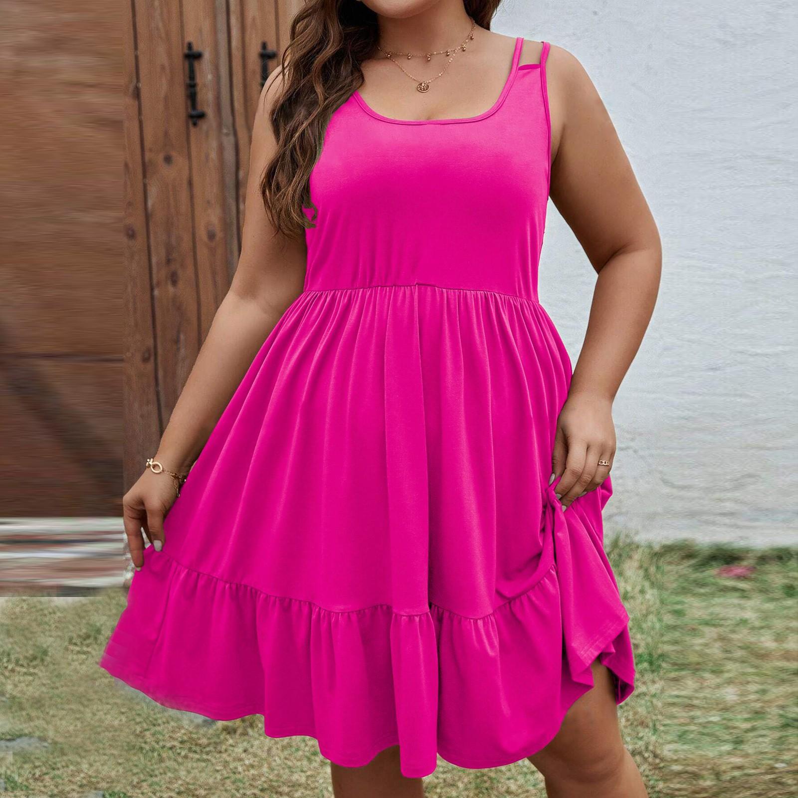 Женское летнее повседневное платье А-силуэта, многоуровневые сарафаны без рукавов, наряды для пляжного отдыха XXXXL розовый
Женское летнее повседневное платье А-силуэта, многоуровневые сарафаны без рукавов, наряды для пляжного отдыха XXXXL розовый