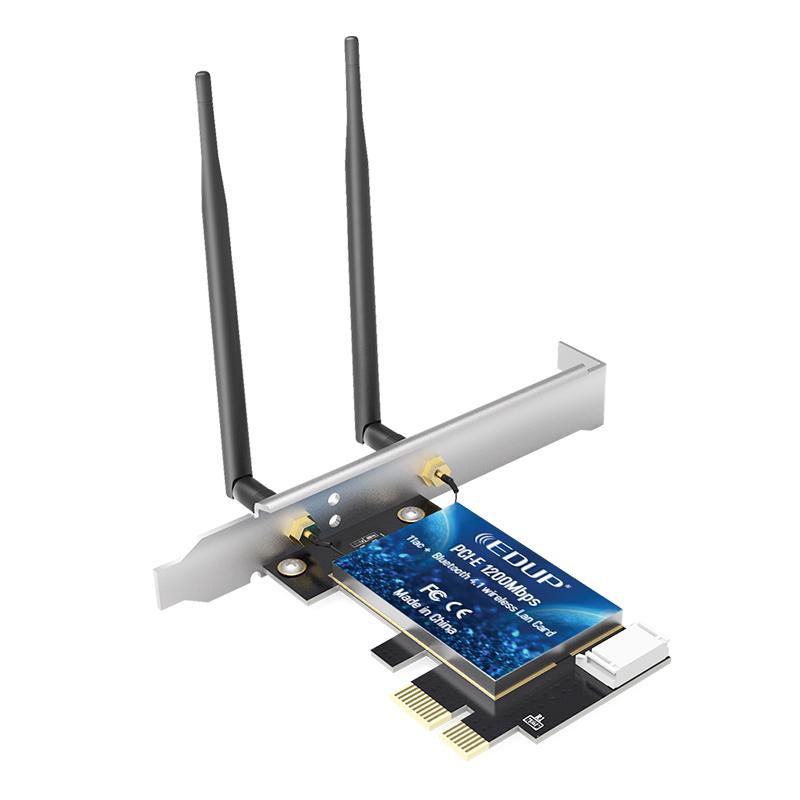 EDUP PCI-E Dual Band WiFi & Bluetooth Adapter (CN version)
EDUP PCI-E Dual Band WiFi & Bluetooth Adapter (CN version)