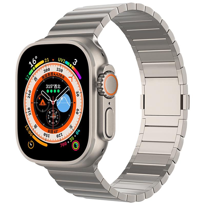 For Apple Watch 10 46mm/Ultra 2/Ultra 49mm/9 8 7 45mm/SE (2023) SE (2022) SE 6 5 4 44mm/3 2 1 42mm Titanium Alloy Watch Band Magnetic Clasp Titanium
For Apple Watch 10 46mm/Ultra 2/Ultra 49mm/9 8 7 45mm/SE (2023) SE (2022) SE 6 5 4 44mm/3 2 1 42mm Titanium Alloy Watch Band Magnetic Clasp Titanium