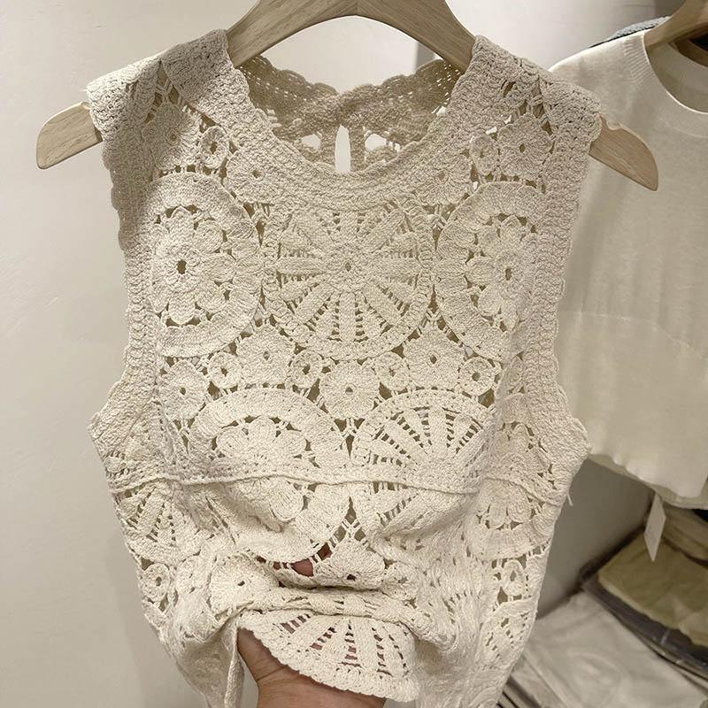 Vest for Women Skeleton Sleeveless Knit Vest Tops Solid Color Casual Lace Camisole Vest M белый
Vest for Women Skeleton Sleeveless Knit Vest Tops Solid Color Casual Lace Camisole Vest M белый