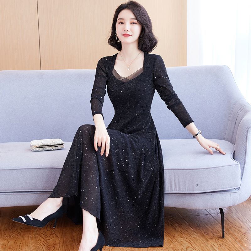 Fashionable Square Neck Elegant Mesh Dress Women s Long Sleeve Spring Autumn Long Style Slim Temperament Long Printed Skirt L золотой
Fashionable Square Neck Elegant Mesh Dress Women s Long Sleeve Spring Autumn Long Style Slim Temperament Long Printed Skirt L золотой