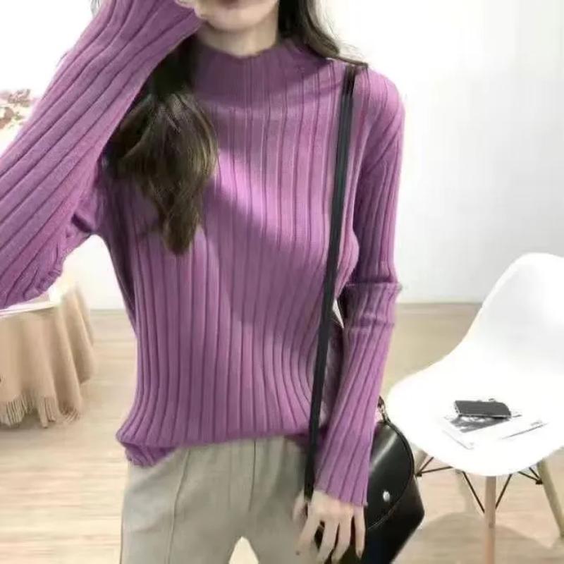 Зимний винтажный теплый свитер с длинным рукавом для женщин, корейская мода, элегантная трикотажная нижняя рубашка, женская однотонная трикотажная одежда, повседневные тонкие топы, новинка 2025 года 2XL фиолетовый
Зимний винтажный теплый свитер с длинным рукавом для женщин, корейская мода, элегантная трикотажная нижняя рубашка, женская однотонная трикотажная одежда, повседневные тонкие топы, новинка 2025 года 2XL фиолетовый