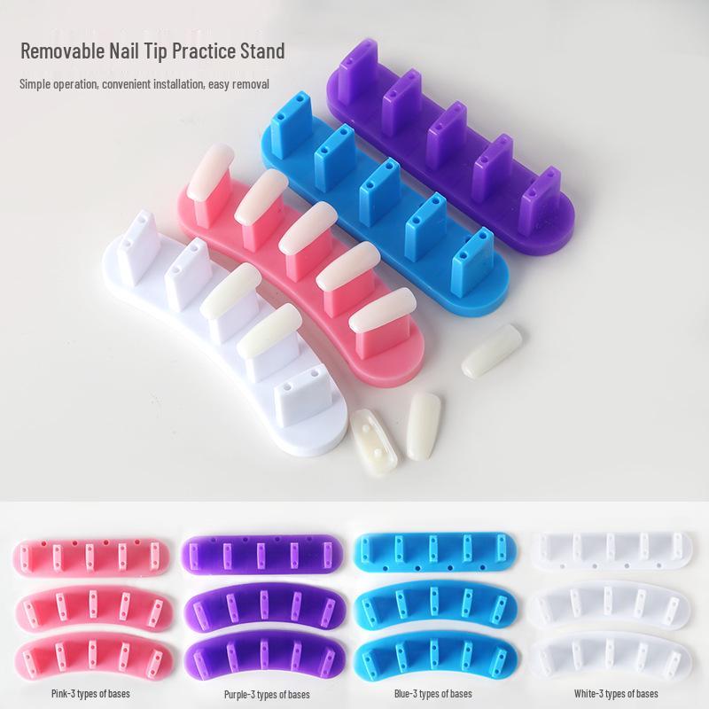 Detachable Snap-On Nail Tip Practice Stand - Plastic Base for Nail Art Display (3 Strips)
Detachable Snap-On Nail Tip Practice Stand - Plastic Base for Nail Art Display (3 Strips)