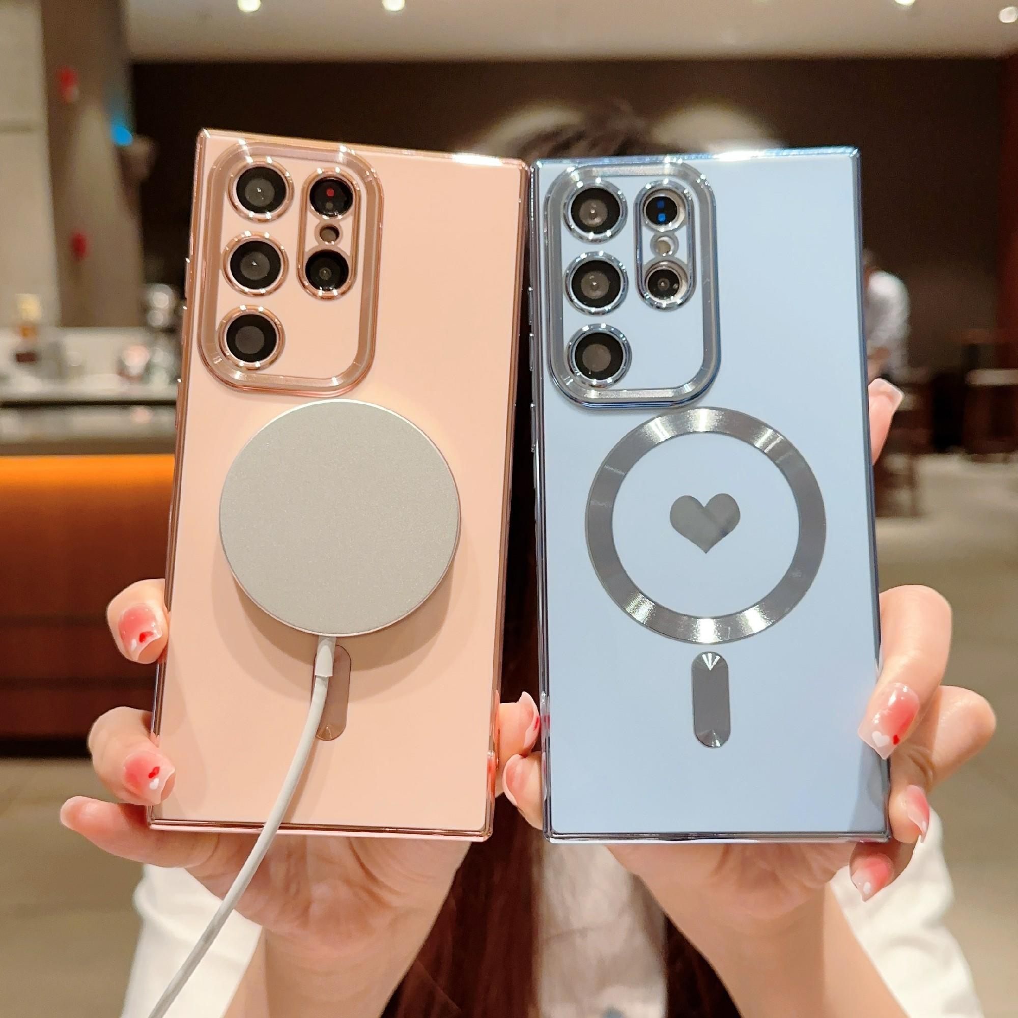 For Samsung Galaxy S23 Ultra 6D Electroplating Love Heart Phone Case TPU Cover Compatible with MagSafe Purple
For Samsung Galaxy S23 Ultra 6D Electroplating Love Heart Phone Case TPU Cover Compatible with MagSafe Purple